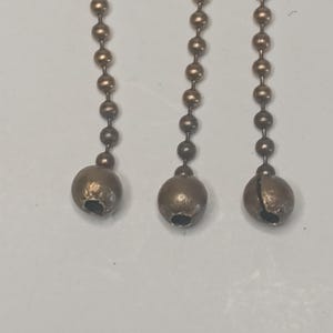 Chaînes pour Luminaire Art Déco, Chaînes en Laiton Vieilli, Perles, Set de 3