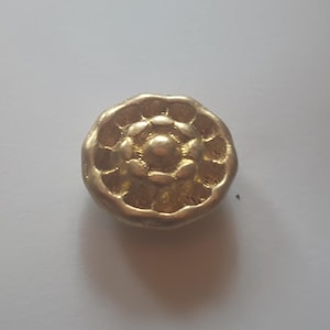 Cast Raw Brass Rosette Cap, 1/8 IP Female Threaded Lamp Fixture Part