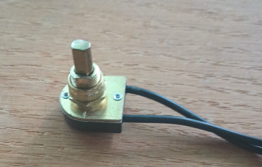 Push Button On/off Lamp Light Fixture Switch With Brass Finish - Etsy