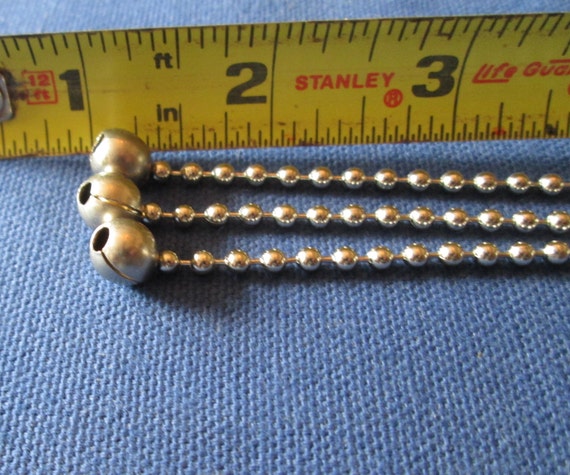 New 3 Beaded Chains Nickel For Vintage Art Deco Ceiling Light Image 0