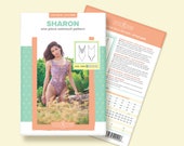 Sharon 80 39 s Style High Leg One Piece Sharon - PDF Swimsuit Swimwear Pattern -All sizes included