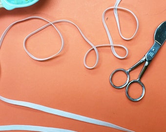 15 jardów gumki plecionej o grubości 1/4" (6 mm) do tworzenia dwustronnych kostiumów kąpielowych, bikini, bielizny, body