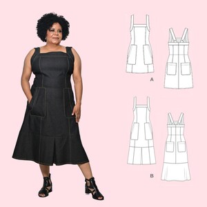 Sarah Dress PDF Easy Sewing Pattern / 2 styles / Includes US sizes xs to xxl (Approx. UK 8 – 22) / Digital Download