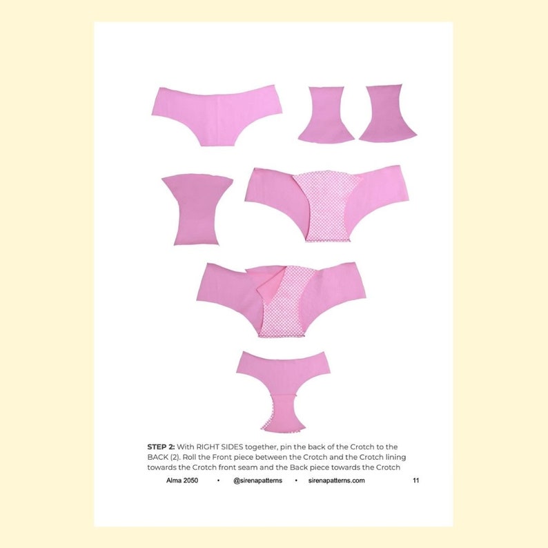 Alma Panties / Underwear Sewing PDF Pattern / Easy Knicker Pattern ...