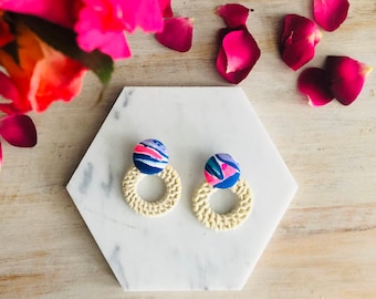 Lilly inspired Rattan Earrings