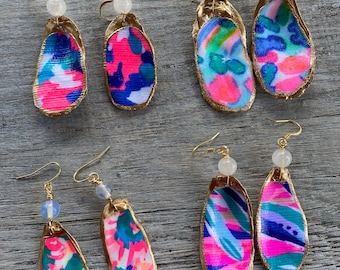 Lilly inspired Oyster Shell Earrings