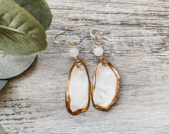 Oyster shell earrings