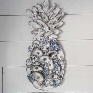 Chinoiserie style oyster pineapple wall hanging/ sign/ door hanging image 5