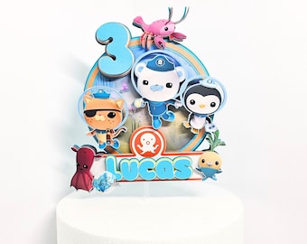 Octonauts Cake Topper, Octonauts Birthday, Octonauts Party Decoration, Custom Birthday Cake Topper, Personalized Octonauts Birthday Decor