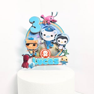 Octonauts Cake Topper, Octonauts Birthday, Octonauts Party Decoration, Custom Birthday Cake Topper, Personalized Octonauts Birthday Decor