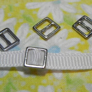 silver mini 7 * 8 mm glide belt buckle