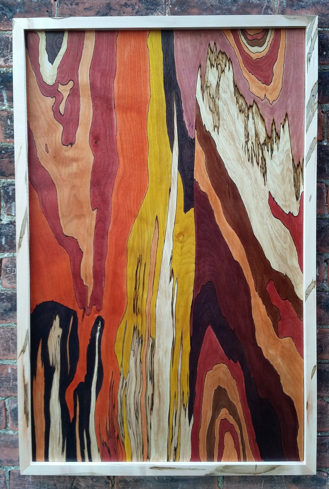 Wood Art Wood Wall Painting Abstract Wood Wall Art Wood Etsy