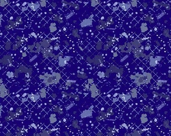 CELESTE by Nancy Rink 0747-0110 Navy Blue Fog Blender for Marcus Fabrics - 100% Premium Cotton
