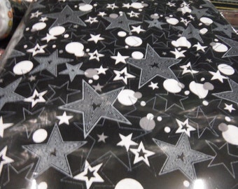 Kanvas Studios All Stars Schwarz-Weiße Sterne - 100% Premium Baumwolle