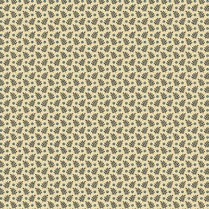 FRANKLIN by 1/2 Yard - A-8656-CK Fern Spruce Black Fern Leaf by Kathy Hall for Andover Fabric - Free Quilt Pattern - 100% Premium Cotton