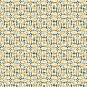 Carlisle Bone Tile Blue A-8472-KL by Kathy Hall for Andover Fabric - Reproduction Fabric - 100% Premium Cotton