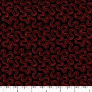 Bordeaux & Sienna by Paula Barnes for Marcus Fabrics - Red Black - ZD-52999-001 - 100% Reproduction Quilt Shop Fabric