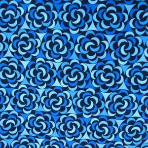 A-7715-BK Fleur Luna Lounge Blue Moon by Carol Van Zandt Lounge for Andover Fabrics - 100% Premium Quilt Shop Cotton