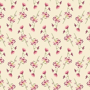 Gillie Wishes Sweet EMG-5605 - Emmy Grace Collection Art Gallery Fabrics - Fiori rosa viola - 100% cotone premium