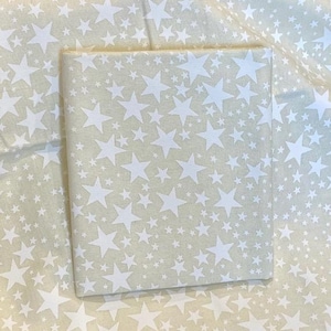 Stars by the Haf Yard - Cream on White Tonal 5868 - White Wash/Fade to Black collection by Maria Kalinowski - Kanvas WWF - 100% Cotton