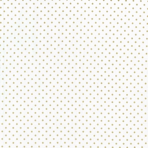 Michael Miller Hello My Deer Diamante White w/ Metallic Gold Polka Dots CM8072-WHITE - 100% Premium Cotton Fabric