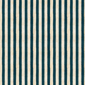 We The People by 1/2 Yard - Navy Blue and Ivory Stripes by Stephanie Marrott for Wilmington Fabrics  - 100% Premium Cotton -PRE-WASHED