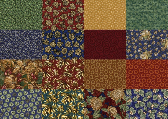 Civil War Reproduction Bristle Creek by 12 Yard R22 7896-0111 Farmhouse Red Yellow Floral Buds by Paula Barnes for Marcus 100/% Cotton
