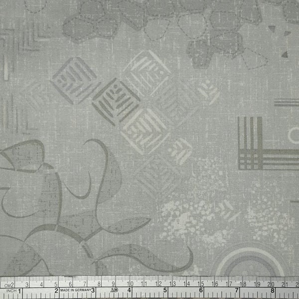 Fade-In Light Gray on Gray Abstract Shapes - 9892-0161 by Laura Berringer for Marcus Fabrics - 100% Premium Cotton