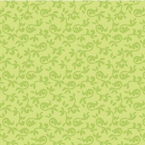 Halle Rose Lime Green Floral C4184 by Lila Tueller for Riley Blake - Small Flora - 100% Premium Cotton