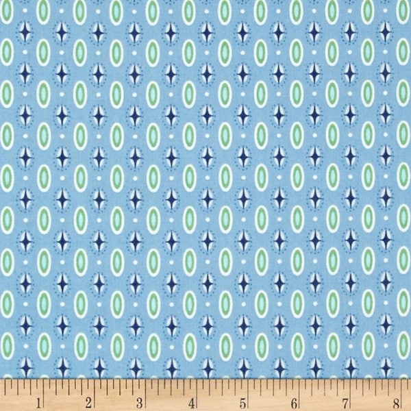 Into The Deep Mariner Dot - PS7105 Periwinkle - Michael Miller - Blue Nautical Fabric - 100% Premium Cotton Fabric - FQ in Stock