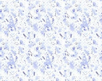CELESTE by Nancy Rink 0747-0146 White Fog White and Blue Blender for Marcus Fabrics - 100% Premium Cotton