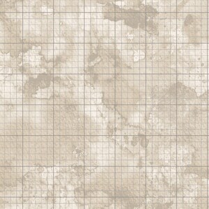 May include: A beige gridded paper background with faded brown watercolor stains.