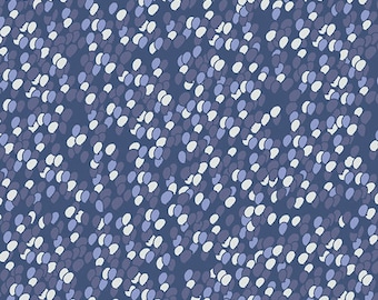 Innocent Charm Acai by 1/2 Yard - CF-30037 Chick Flora Navy Blue by Katarina Roccella for Art Gallery Fabrics - 100% Premium Cotton
