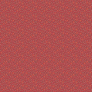 Beckwith A 8307 OR Red Ditsy by Kathy Hall for Andover - Civil War Reproduction Fabric - 100% Premium Quilt Shop Cotton