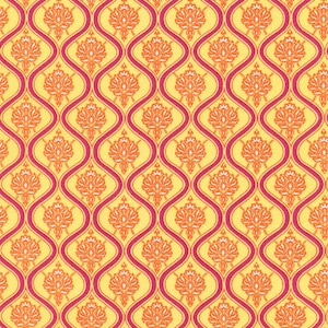 Timeless Treasure by 1/2 Yard - Tribeca C3433 Yellow - Orange and Pink - 100% Premium Cotton