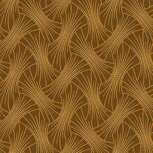 FRANKLIN A-8653-CO Burnt Umber Cathedral van Kathy Hall voor Andover Fabrics - Bruingouden reproductie burgeroorlog - 100% premium katoen