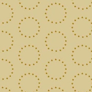 REVEILLE Cream Star Circles A-8981-N by Kathy Hall for Andover - Half Yard- Reproduction Americana Patriotic - 100% Premium Cotton Fabric