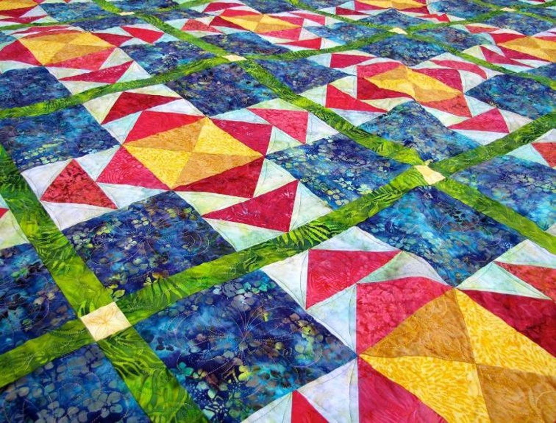 Island Breeze Quilt Pattern by Jackie Kunkel for canton Etsy