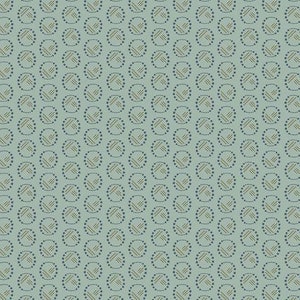 Yarra Valley A-9031-B Wreaths Blue di Max & Louise per Andover Fabrics - 100% cotone di qualità superiore per la riproduzione di trapunte degli anni &#39;30
