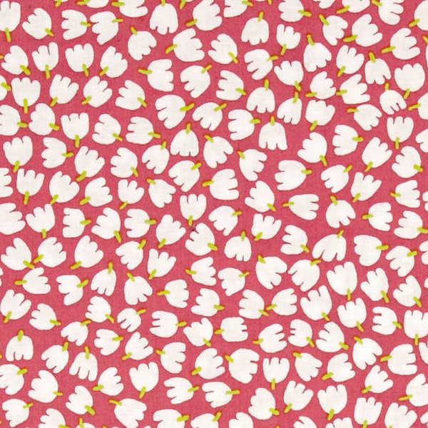Coral Flower Buds by the 1/2 Yard - Dear Stella Blossoms - Stella 645 - 100% Premium Cotton Fabric