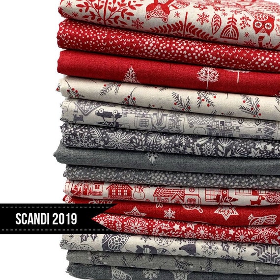 Scandi Toss Gray TP-2126-S Gray by Andover/makower - Scandi 2019