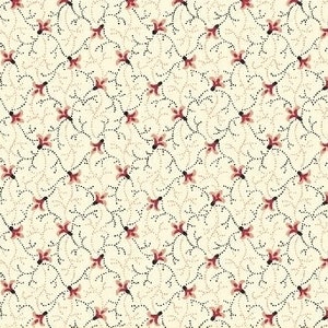 Buds Pink Sussex 50480-1 Pink and White by Nancy Gere for Windham - FREE Quilt Pattern Link - 100% Premium Quilt Cotton
