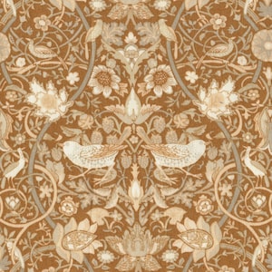 WILLIAM And MAY Garden Aviary Birds 6GSC4 - Gray Sky Studio for In The Beginning - Gold Grey - 100% Premium Quilt Shop Cotton
