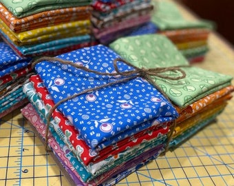 FQ BUNDLE of 16 Fabrics from Adeline Collection - 1930s Reproduction by Kathy Hall for Andover Fabrics - 100% Premium Cotton Fabric