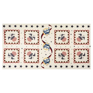 SALUTE White Paper Panel A 8854 L von Kathy Hall für Andover - Patriotic Reproduction Fabric - Panel aus 100% Premium Baumwollstoff