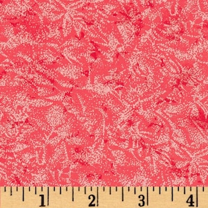 Michael Miller Fairy Frost Spice CMO-376 spice- Coral Metallic by the Half Yard - 100% Premium Cotton Fabric