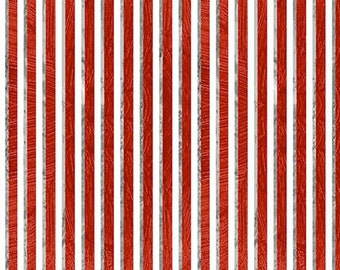 Red and White Stripes by 1/2 Yard - A-9207-R Red Ruff Life by Two Can Art for Andover Fabric - 100% Premium Quilt Cotton