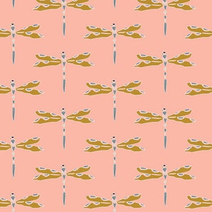 Dragonfly Nightfall - NTF-77905 Iridescence Aglow by Maureen Cracknell for Art Gallery - Dragonfly - 100% Premium Cotton