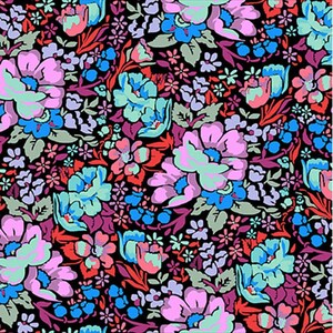 Anna Maria Horner by 1/2 Yard - PWAH083.VELVE Floral Retrospective Overachiever Velvet Floral from Free Spirit Fabrics - 100% Premium Cotton image 1
