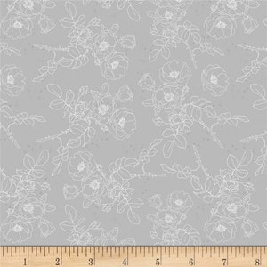 Gemälde in Paris - 16506 919 Grey Toile von Katie Pertiet für Wilmington Fabrics - 100% Premium Baumwollstoff